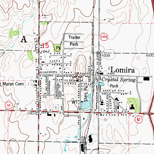 Topographic Map of Lomira, WI