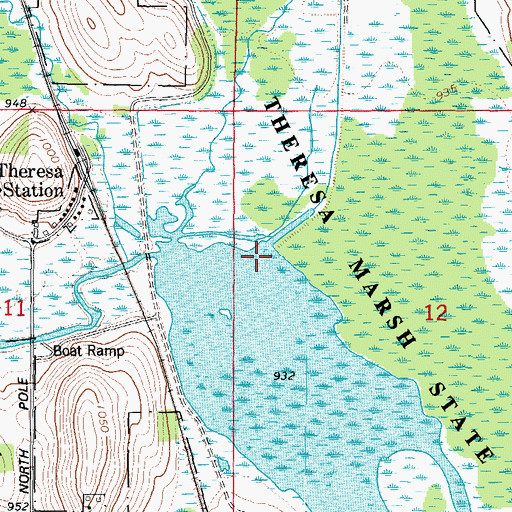 Topographic Map of Lomira Creek, WI