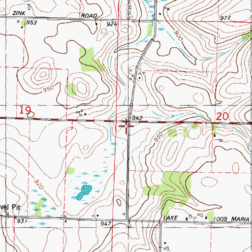 Topographic Map of Lonely Cedar School (historical), WI
