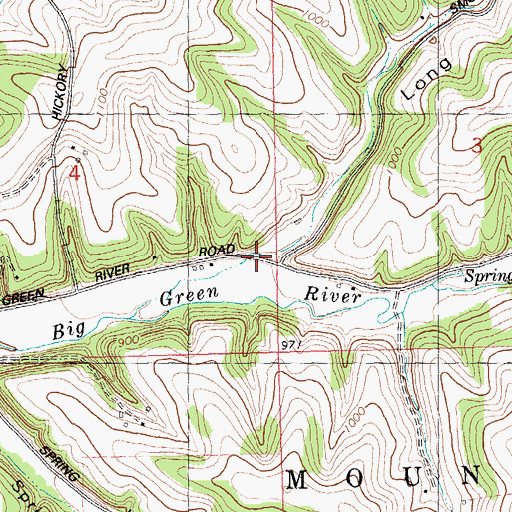 Topographic Map of Long Hollow, WI