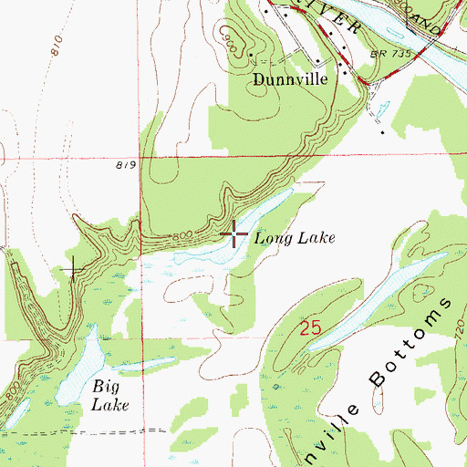 Topographic Map of Long Lake, WI
