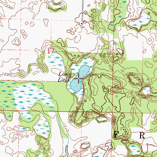 Topographic Map of Long Lake, WI