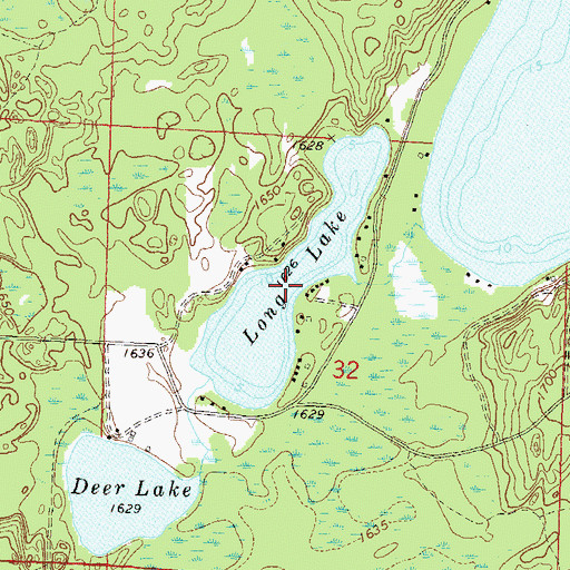 Topographic Map of Long Lake, WI