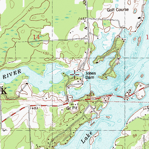 Topographic Map of Long Lake, WI