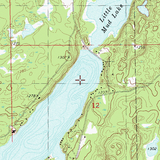 Topographic Map of Long Lake, WI
