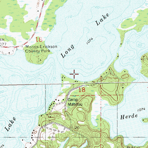 Topographic Map of Long Lake, WI