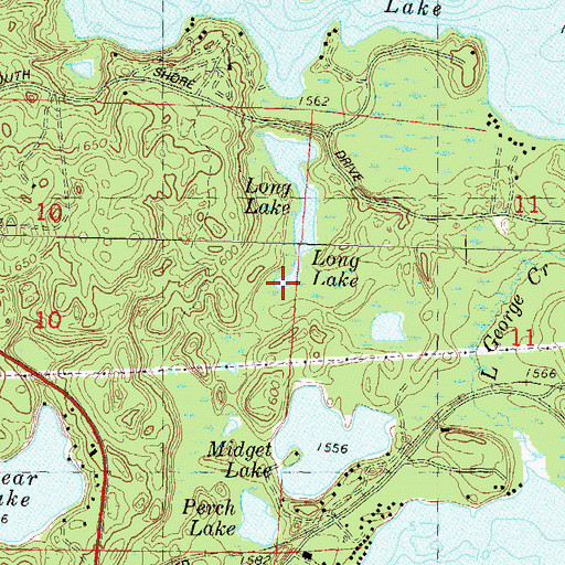 Topographic Map of Long Lake, WI