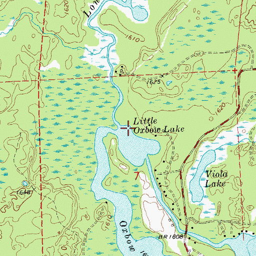 Topographic Map of Long Lake Creek, WI