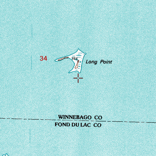 Topographic Map of Long Point, WI
