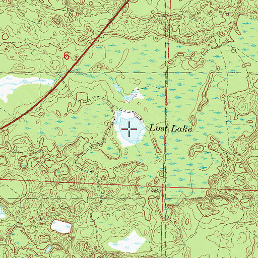 Topographic Map of Lost Lake, WI