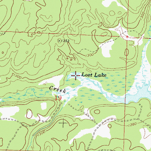 Topographic Map of Lost Lake, WI