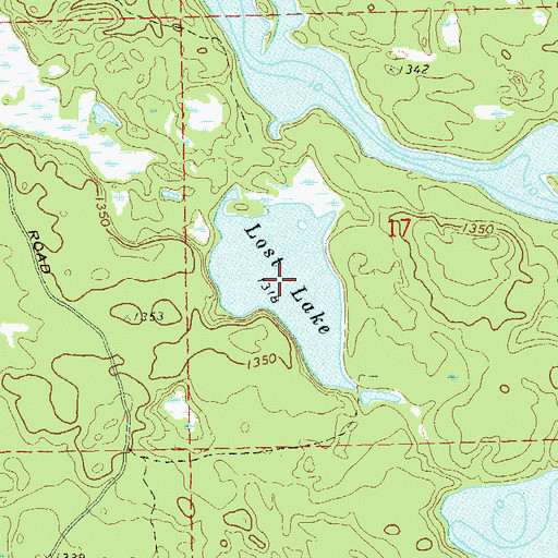 Topographic Map of Lost Lake, WI