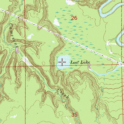 Topographic Map of Lost Lake, WI