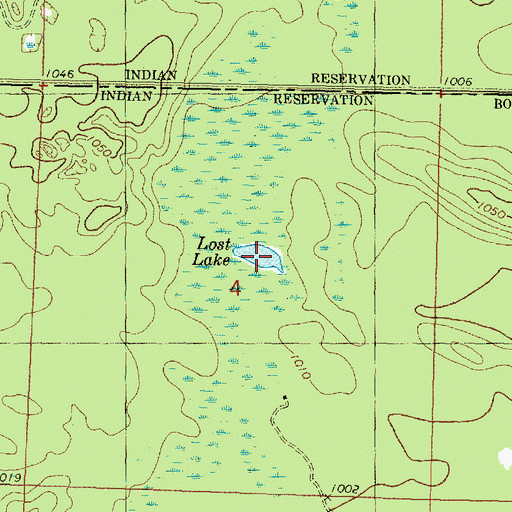 Topographic Map of Lost Lake, WI