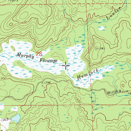 Topographic Map of Louler Creek, WI