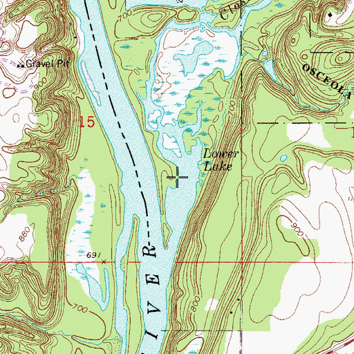 Topographic Map of Lower Lake, WI