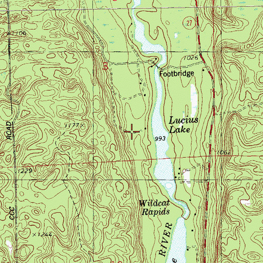 Topographic Map of Lucius Lake, WI