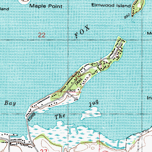 Topographic Map of Lyndon Dale, WI
