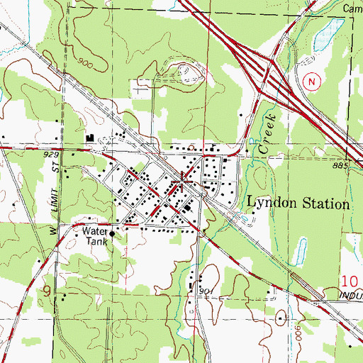 Topographic Map of Lyndon Station, WI