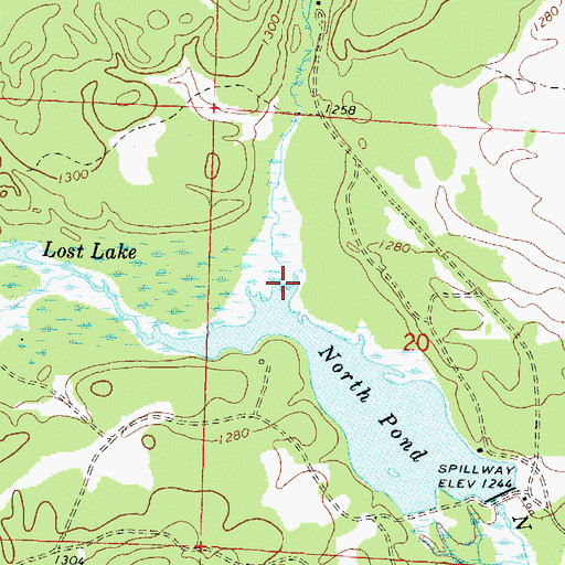 Topographic Map of Macintire Creek, WI