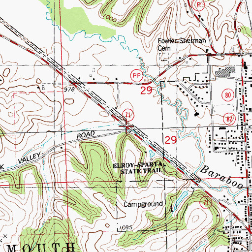 Topographic Map of Mack Valley, WI