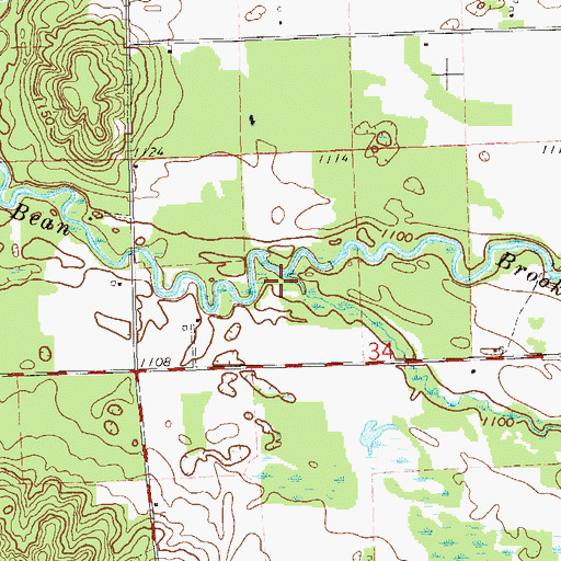 Topographic Map of Mackay Creek, WI