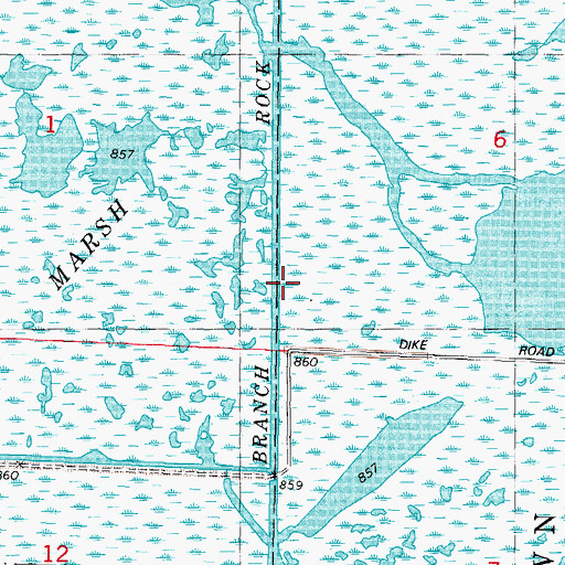 Topographic Map of Main Ditch, WI