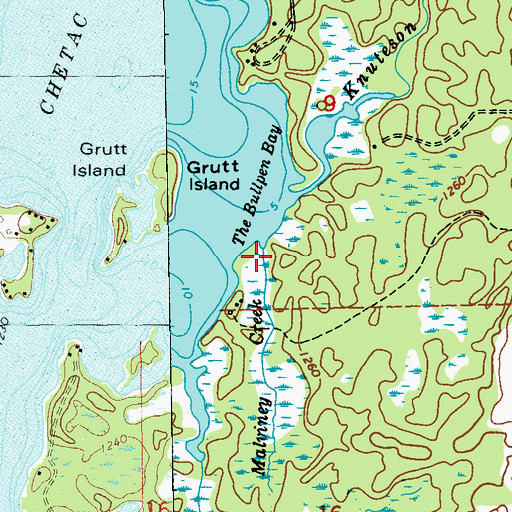 Topographic Map of Malviney Creek, WI