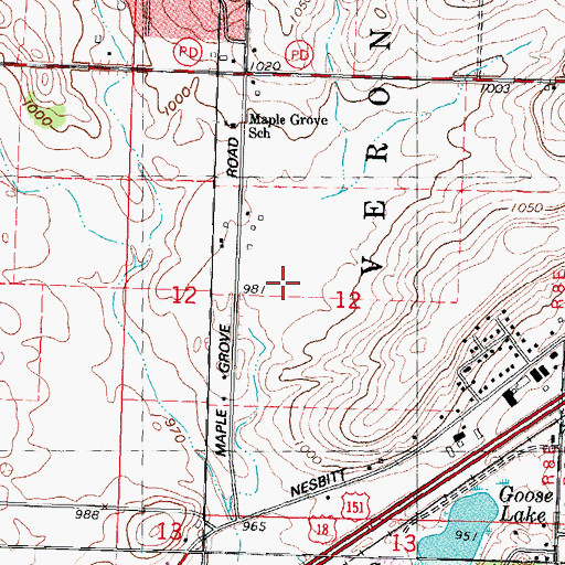 Topographic Map of Capitoland Christian School, WI