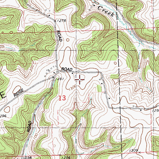 Topographic Map of Maple Ridge, WI
