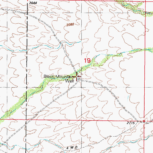 Topographic Map of Black Mountain Well, AZ