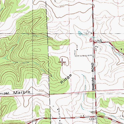 Topographic Map of Marble Ridge, WI