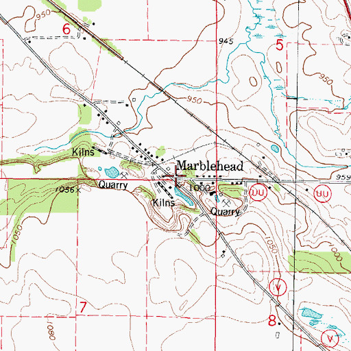 Topographic Map of Marblehead, WI