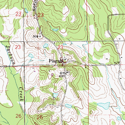 Topographic Map of Pisgah, AL