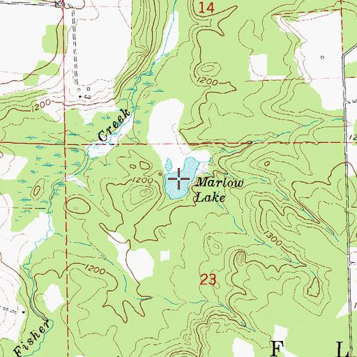 Topographic Map of Marlow Lake, WI