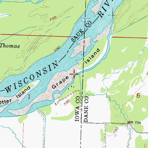 Topographic Map of Marsh Creek, WI