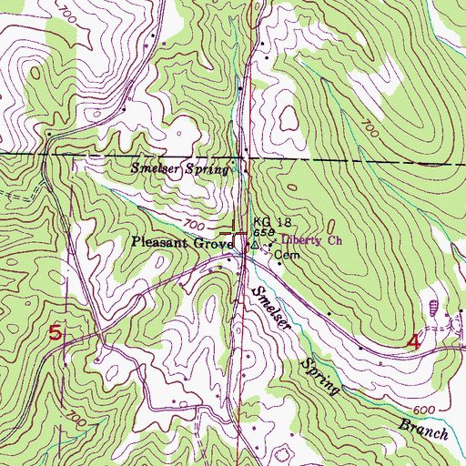 Topographic Map of Pleasant Grove, AL