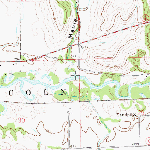 Topographic Map of Maule Coulee, WI