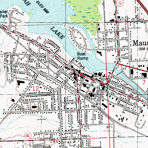 Topographic Map of Mauston, WI