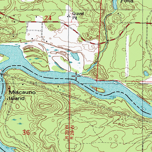 Topographic Map of McAllister Creek, WI