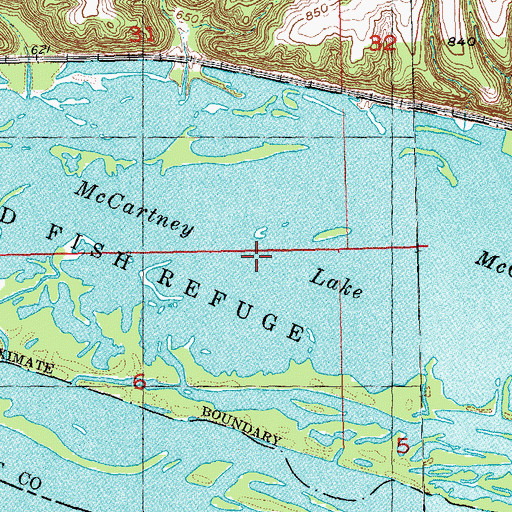 Topographic Map of McCartney Lake, WI