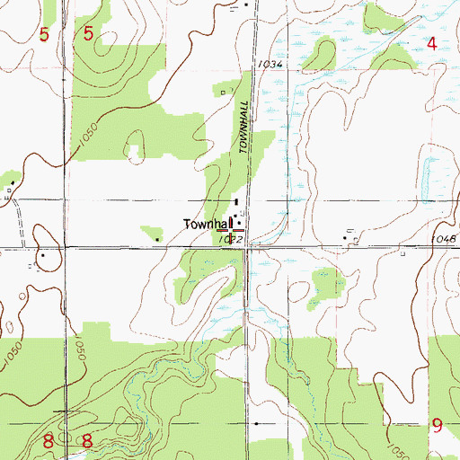 Topographic Map of McCarty School, WI