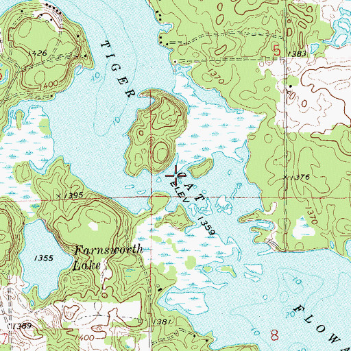 Topographic Map of McClaine Lake, WI