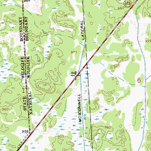Topographic Map of McConnell Lateral, WI
