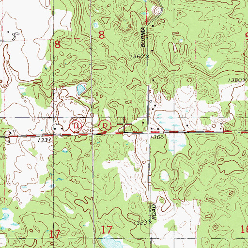 Topographic Map of McCune Lake, WI