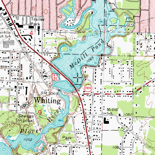 Topographic Map of McDill Pond, WI
