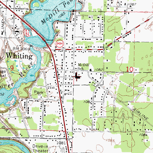 Topographic Map of McDill Elementary School, WI