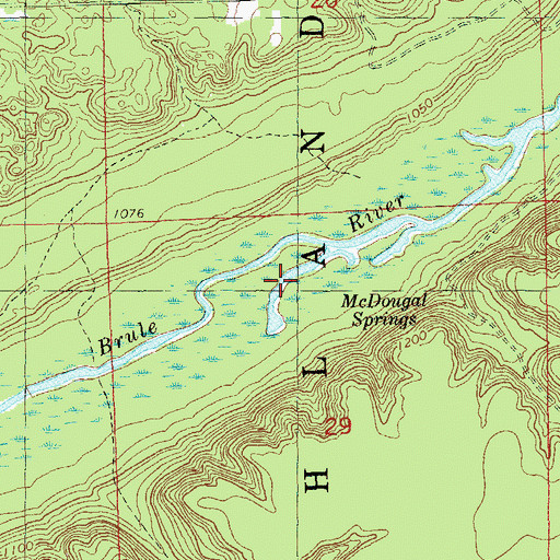 Topographic Map of McDougal Springs, WI