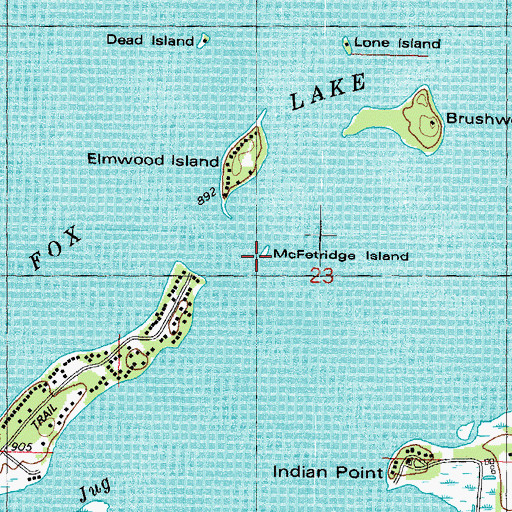 Topographic Map of McFetridge Island, WI