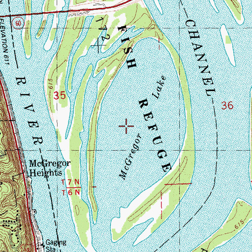 Topographic Map of McGregor Lake, WI